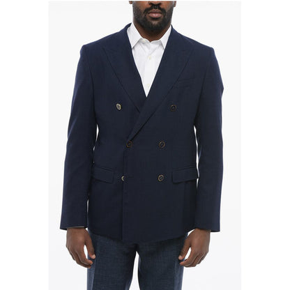 Dolce & Gabbana TAORMINA Unlined Light Wool Blazer with Double-breasted Desi