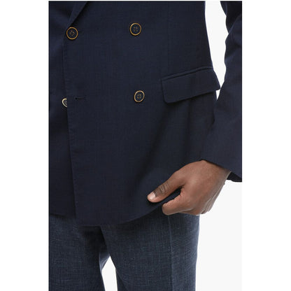 Dolce & Gabbana TAORMINA Unlined Light Wool Blazer with Double-breasted Desi