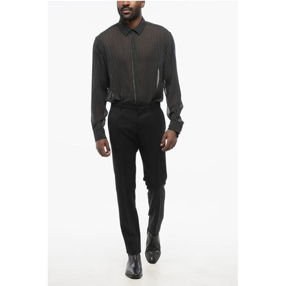 Dolce & Gabbana 4-Pocketed Stretch Wool Pants with Belt Loops