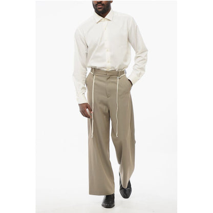 Maison Mihara Yasuhiro 4-Pocketed Wool Blend Pants with Drawstringed Waist