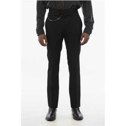 Givenchy 4-Pocketed Virgin Wool Pants with Chain Detail