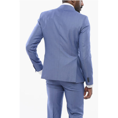 Brian Dales Bird's Eye Wool Suit with Flap Pockets