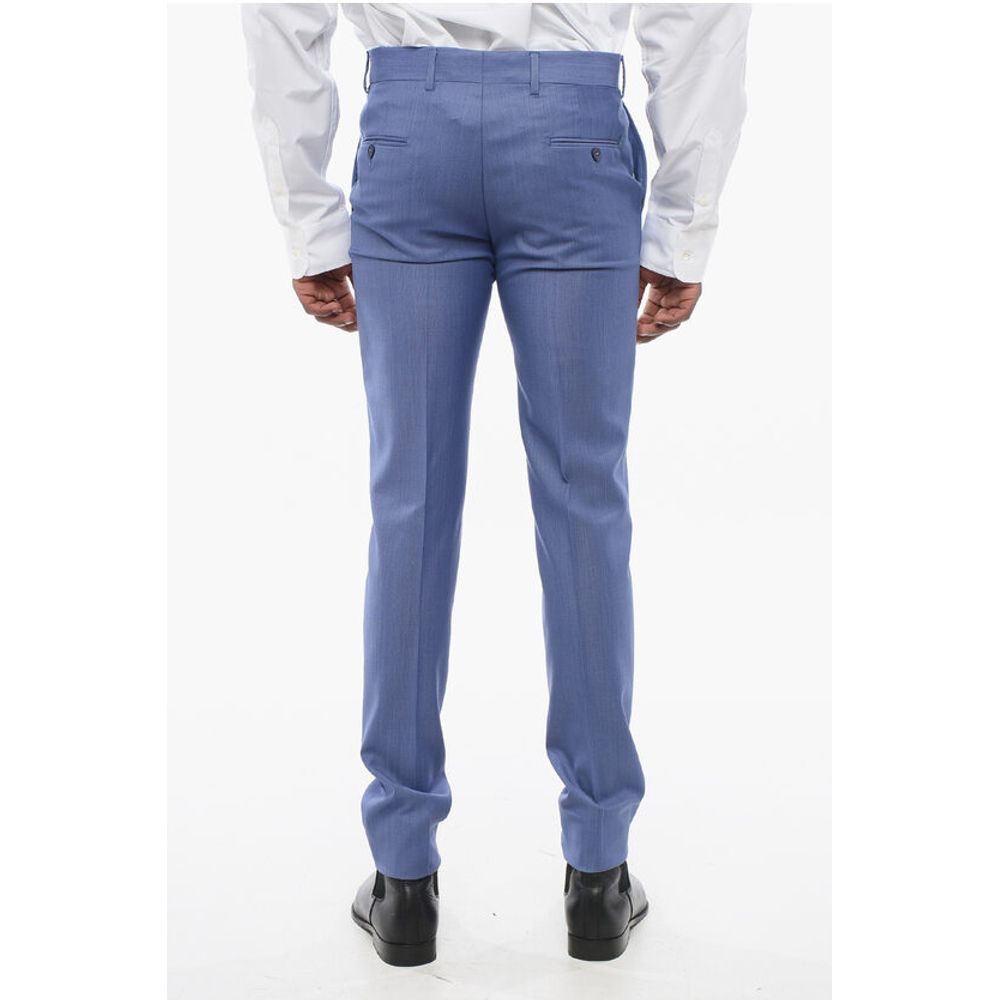 Brian Dales Bird's Eye Wool Suit with Flap Pockets