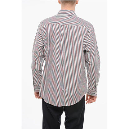 Bottega Veneta Awning Striped Cotton Shirt with Breast-pocket
