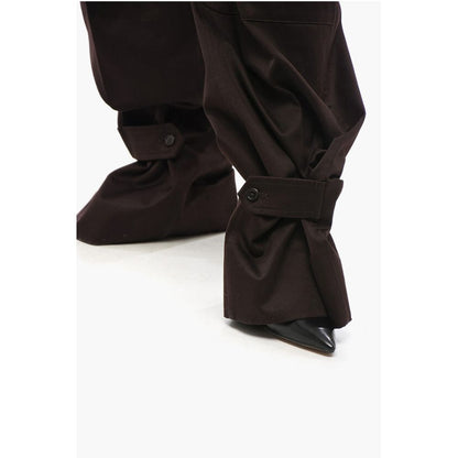 Saint Laurent High-waisted Cargo Pants with Leather Belt