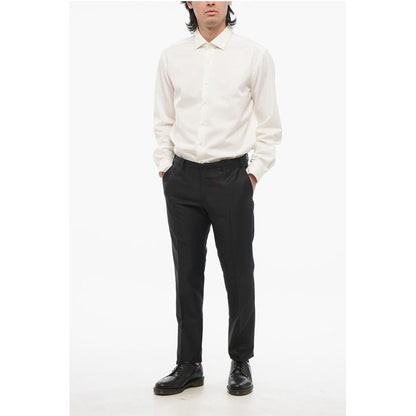 Corneliani CC COLLECTION Rip Stop Checked Wool and Silk CERIM.RESET Pan