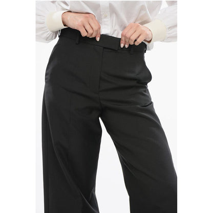 Valentino High-Waisted Solid Color Pants with Belt Loops