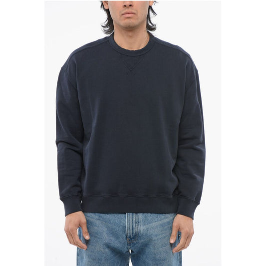 Ten c Solid Color Brushed Cotton Crewneck Sweatshirt