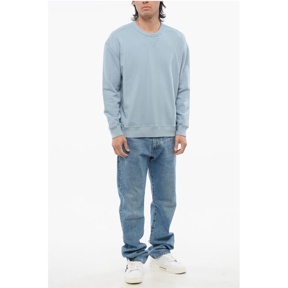 Ten c Solid Color Brushed Cotton Crewneck Sweatshirt