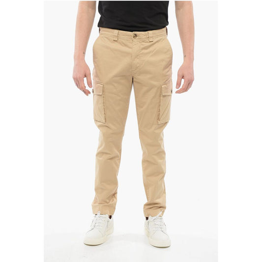 Woolrich Stretch Cotton Cargo Pants with Belt Loops