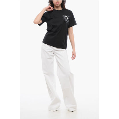 Karl Lagerfeld Oversized Crew-neck T-shirt With Logoed Breast Pocket