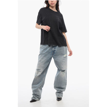 R13 Acid-Wash Effect Crew-neck T-Shirt