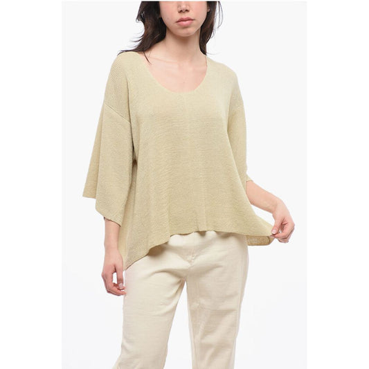 The Row Linen FALEXIS Top with 3/4 Sleeves