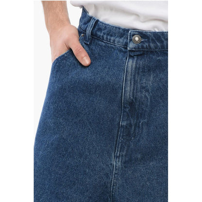 Sky High Farm Baggy Fit Shorts with Logoed Button