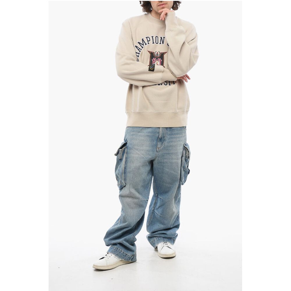 Champion Fleeced-Cotton CHAMPION STATE UNIVERSITY Crew-neck Sweatshir