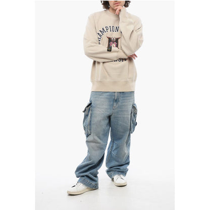 Champion Fleeced-Cotton CHAMPION STATE UNIVERSITY Crew-neck Sweatshir