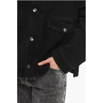1989 Studio Solid Color Denim Jacket with Double Breast Pocket