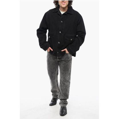 1989 Studio Solid Color Denim Jacket with Double Breast Pocket