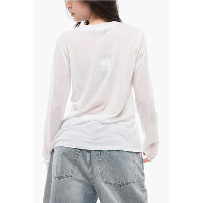 Roberto Collina Long Sleeved Cotton Blend Crewneck T-Shirt
