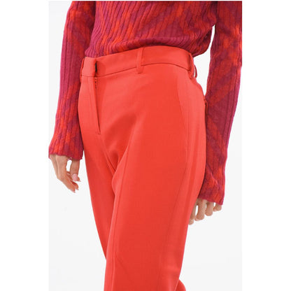 Burberry Wool Cropped Pants with Pleats