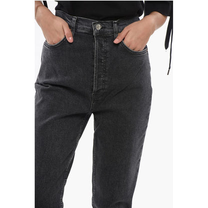 RE/DONE Frayed Hem Dark Wash Skinny Fit Jeans 15cm