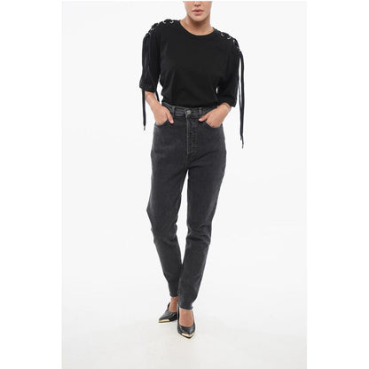RE/DONE Frayed Hem Dark Wash Skinny Fit Jeans 15cm