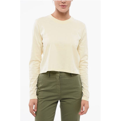 Loulou Studio Solid Color Long Sleeves Crew-neck T-shirt