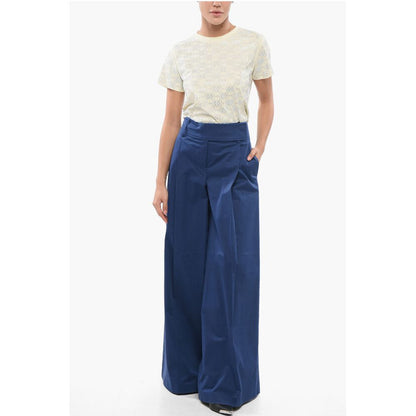 PINKO Single Pleated Palazzo Pants with Hidden Closure