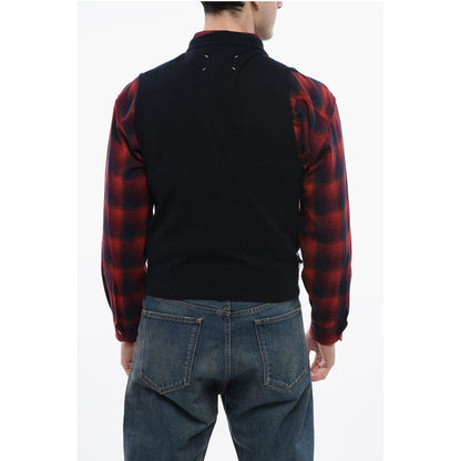 Maison Margiela Destructured Effect Sleeveless V-neck Sweater