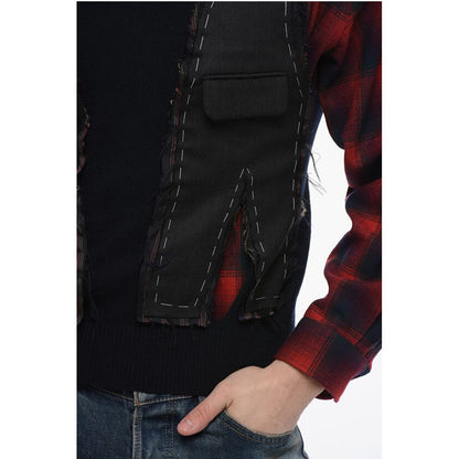 Maison Margiela Destructured Effect Sleeveless V-neck Sweater