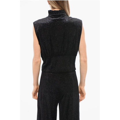 Viktor & Rolf Glittery Velvet Bustier Top