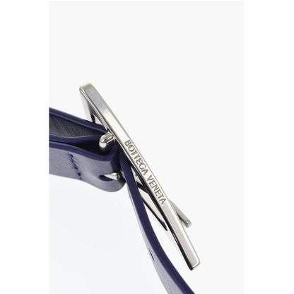 Bottega Veneta Solid Color Leather Belt with Triangle Buckle 25mm