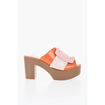 Viktor & Rolf MELISSA Rubber BLOSSOM Mules with Maxi Buckle 10cm