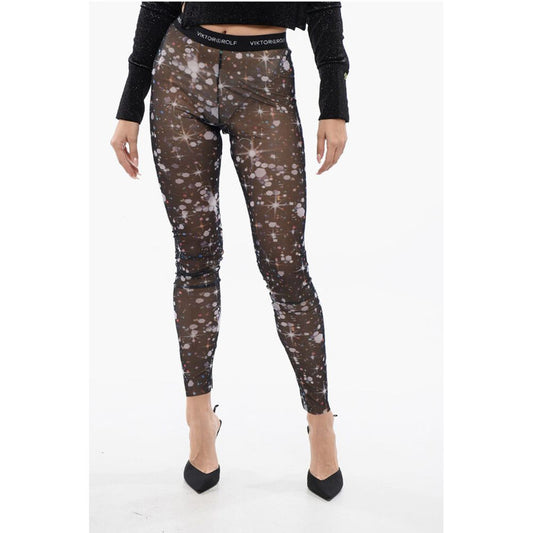 Viktor & Rolf Sparks Print PRIVATE PARTY Sheer Leggings