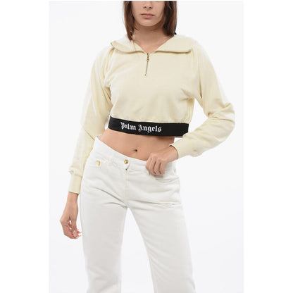 Palm Angels Brushed Cotton Hoodie With Logoed Band