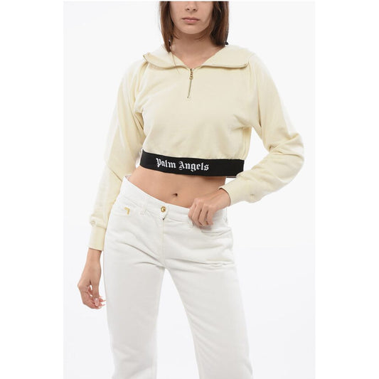 Palm Angels Brushed Cotton Hoodie With Logoed Band