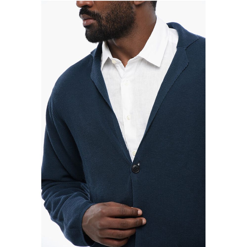 Altea Linen-blended Cardigan with Lapel