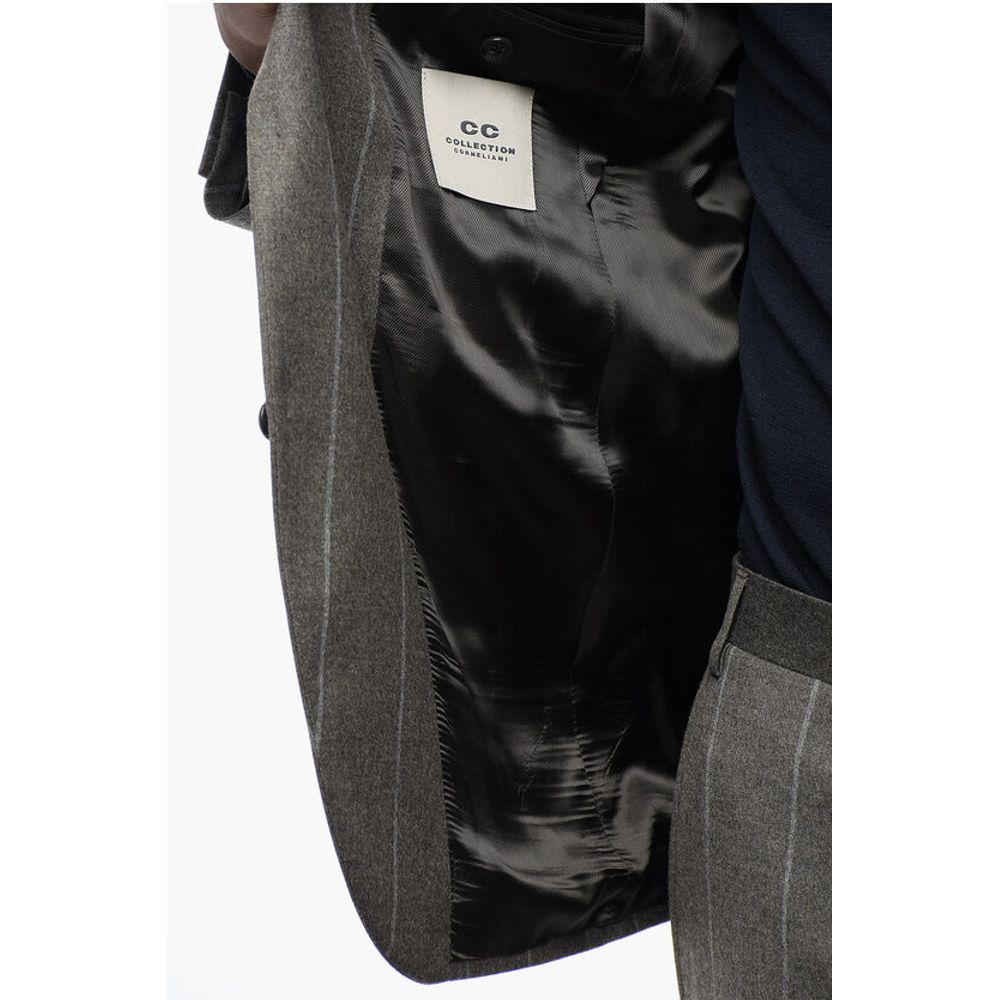 Corneliani CC COLLECTION Pinstriped RIGHT Wool Blend Suit