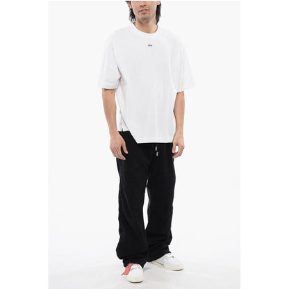 Off-White FOR EVER Solid Color Crew-neck T-Shirt with Contrasting Logo