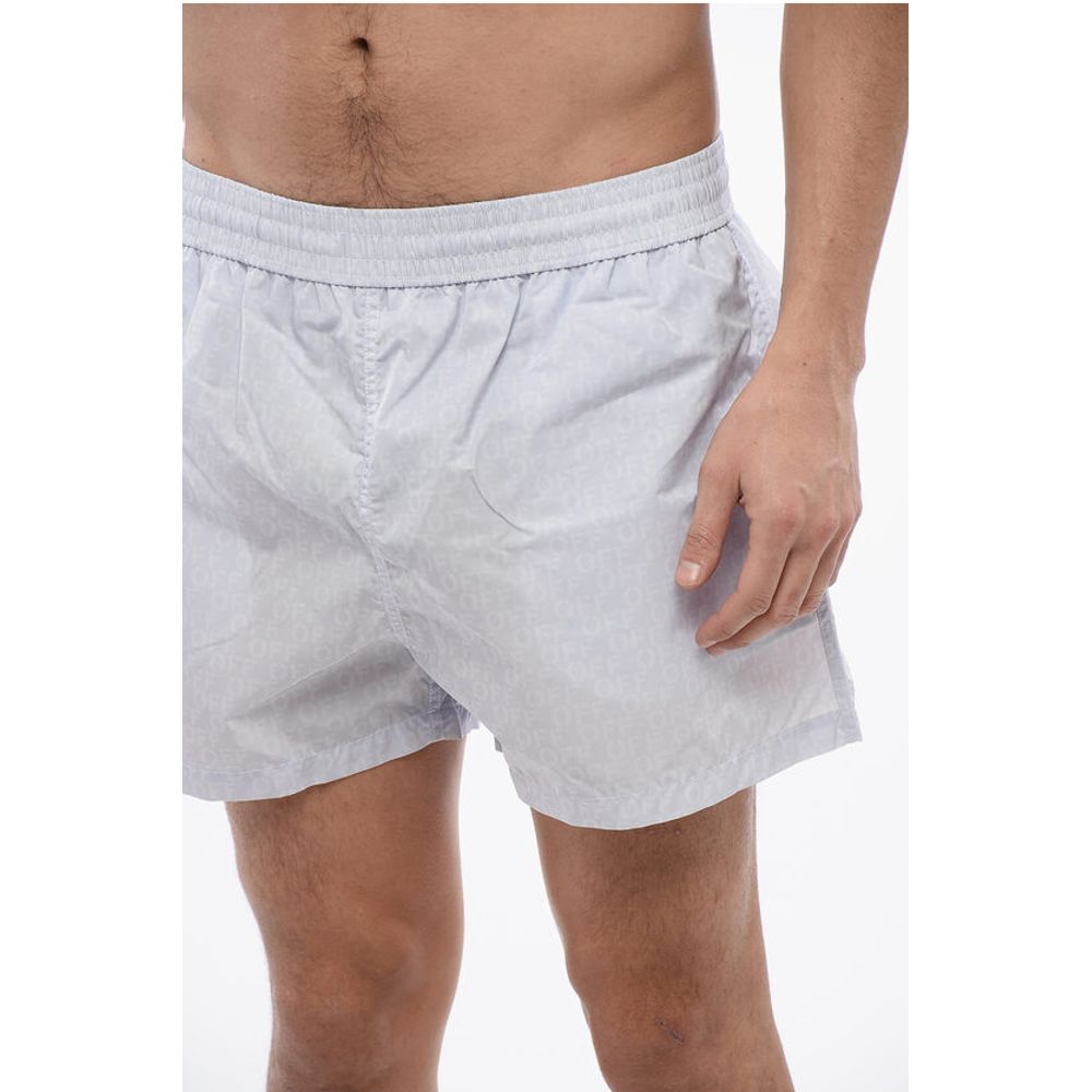 Off-White All Over Logo Printed Swimshorts