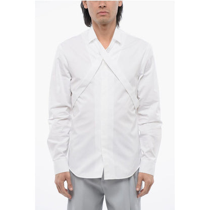 Off-White Long Sleeved Shirt With Criss-Cross Detail