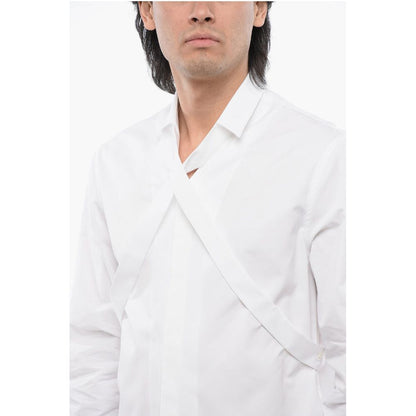 Off-White Long Sleeved Shirt With Criss-Cross Detail