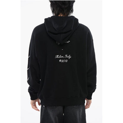Off-White Cotton 23 SKATE Hoodie with Contrast Embroidery