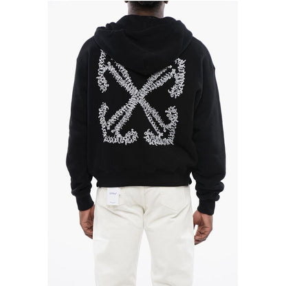 Off-White Hoodie TATTOO ARROW ZIP SKATE with 2 Pockets and Zip Closure
