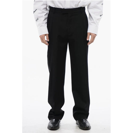 Off-White Double Pleated High Waisted Wool Pants