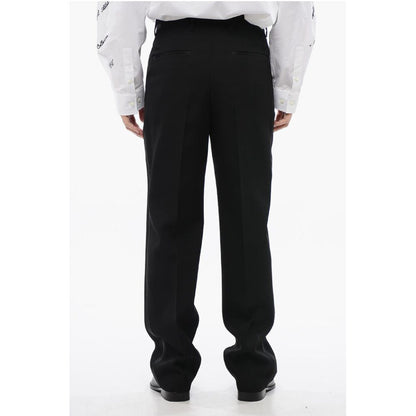 Off-White Double Pleated High Waisted Wool Pants