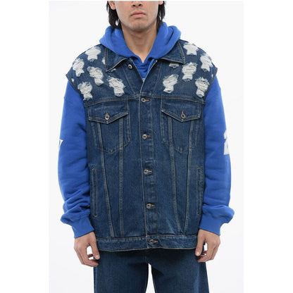 Off-White Distressed Effect STARS OVER Denim Vest
