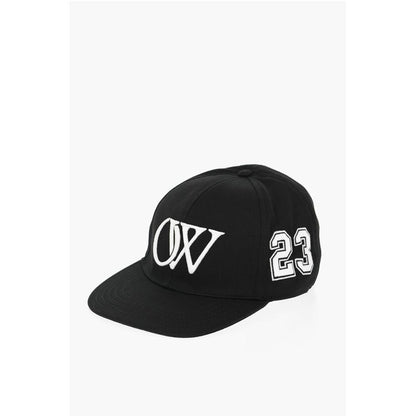 Off-White Cotton Twill BOXY Cap with Maxi Frontal Monogram