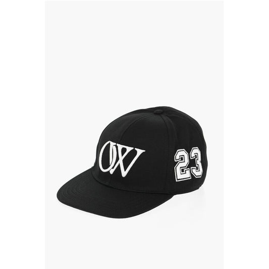 Off-White Cotton Twill BOXY Cap with Maxi Frontal Monogram