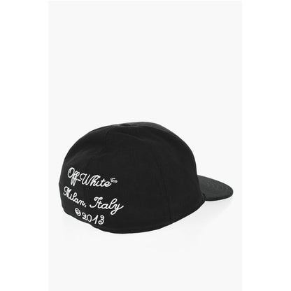 Off-White Cotton Twill BOXY Cap with Maxi Frontal Monogram